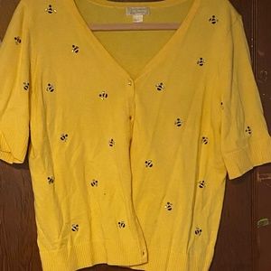 Yellow bumble bee cardigan